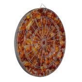 Rauwe amberkiezels dartbord (Voorkant Links)