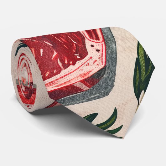 Rauwe biefstuk en rozemarijn Stropdas (Opgerold)