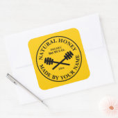 Rauwe biologische honingpot sticker sjabloon (Envelop)