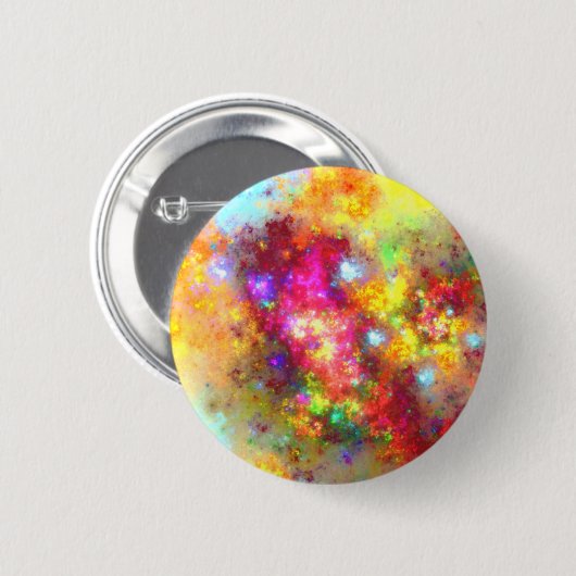 rauwe fractale kunst ronde button 5,7 cm (Voorkant /achterkant)