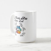 Rauwe gevoede katten koffiemok (Voorkant links)