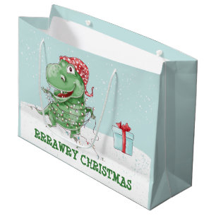 Rauwe Kerstmis Dinosaurus Vakantie Groot Cadeauzakje