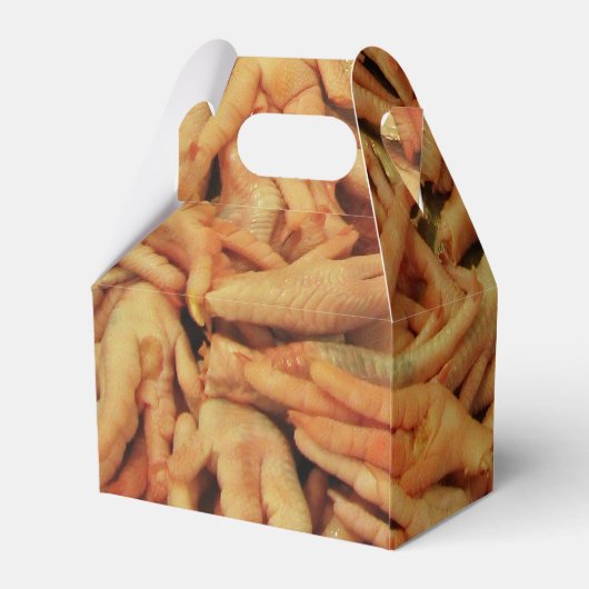 Rauwe kippenfeet bedankdoosjes (Achterkant)