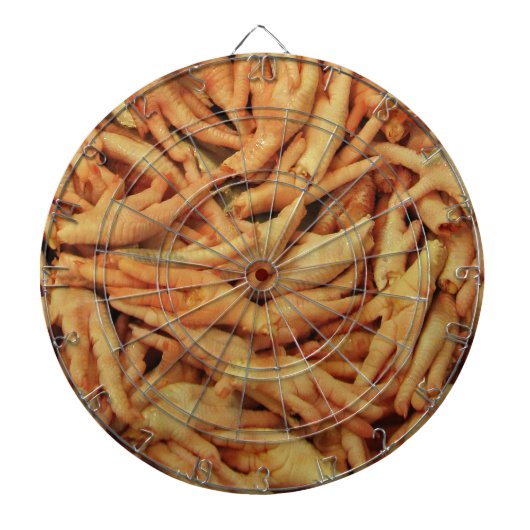 Rauwe kippenfeet dartbord (Voorkant)