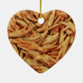 Rauwe kippenfeet keramisch ornament (Achterkant)