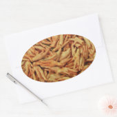 Rauwe kippenfeet ovale sticker (Envelop)