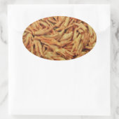 Rauwe kippenfeet ovale sticker (Tas)