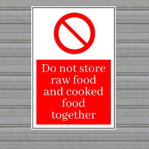 Rauwe levensmiddelen / gekookte Sticker