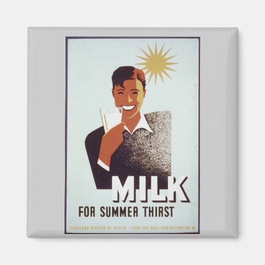 Rauwe melk Cadeaus en T-shirts Magneet (Voorkant)