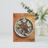 Rauwe oesters gerangschikt briefkaart (Staand voorkant)