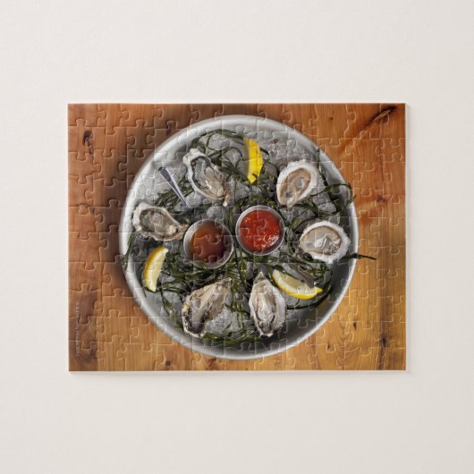 Rauwe oesters gerangschikt legpuzzel (Horizontaal)