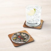 Rauwe oesters gerangschikt onderzetter (Rechterzijde)