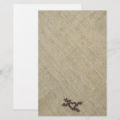 rauwe zijde briefpapier (Voorkant / Achterkant)