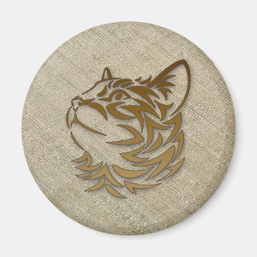 rauwe zijde voor kat magneet (Voorkant)