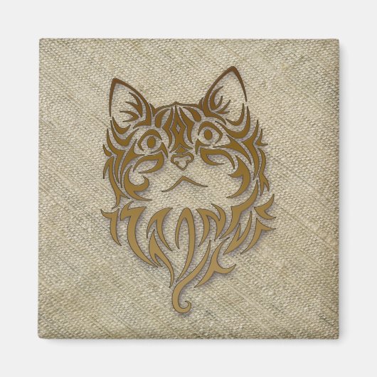 rauwe zijde voor kat magneet (Voorkant)