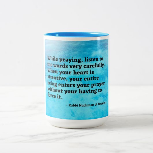 Rav Nachman of Breslov mug Tweekleurige Koffiemok (Center)
