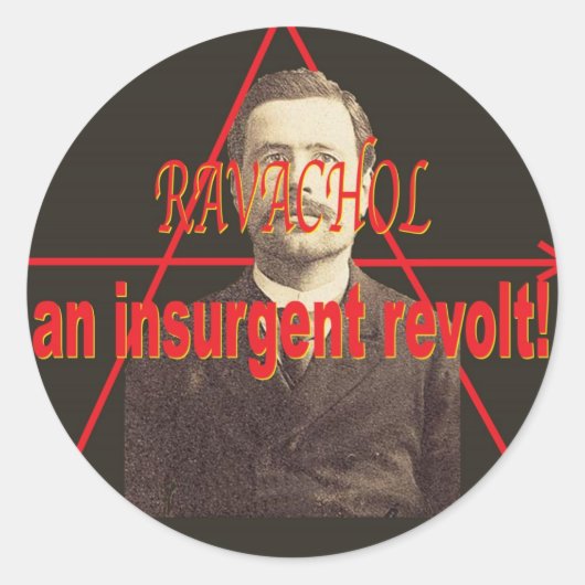 Ravachol-Portrait Ronde Sticker (Voorkant)