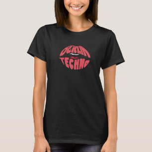 Rave Acid House Kiss Lips Berlin Techno T-shirt