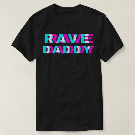 Rave Daddy EDM Music Festival Father Optical Illus T-shirt (Design voorkant)