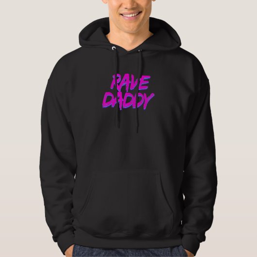 Rave Daddy Techno Rave Festival Feest EDM Dans Ba Hoodie (Voorkant)