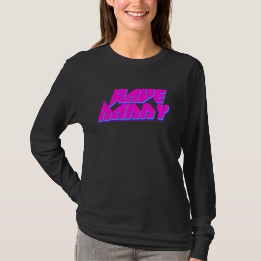 Rave Daddy Techno Rave Festival Feest EDM Dans Ba T-shirt (Voorkant)