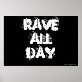 RAVE DE HELE DAG POSTER (Voorkant)