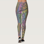 Rave EDM Rainbow Grey Leggings (Achterkant)