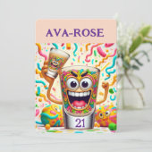 Rave Feest Shotglas – levendig Plezier Kaart (Staand voorkant)