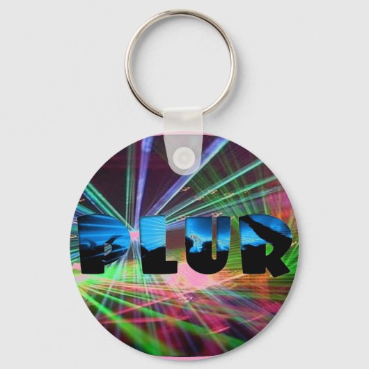 Rave Flash PLUR Sleutelhanger (Voorkant)
