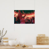 Rave girl onder de sterren poster (Keuken)