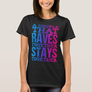 Rave koppel matching edm dans muziek festival reis t-shirt