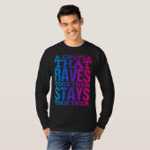 Rave koppel matching edm dans muziek festival reis t-shirt (Voorkant volledig)