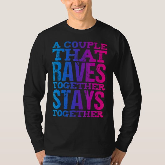 Rave koppel matching edm dans muziek festival reis t-shirt (Voorkant)