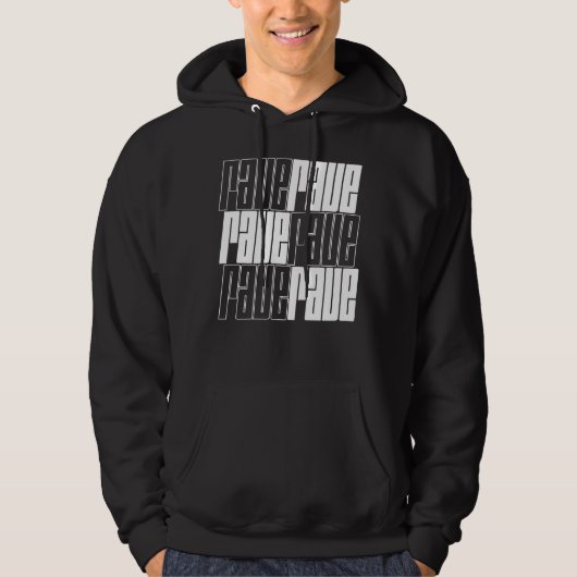 Rave logo-ontwerp hoodie (Voorkant)