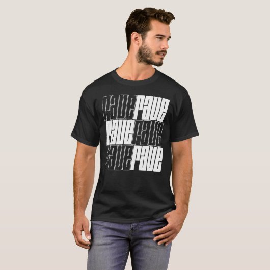 Rave logo-ontwerp t-shirt (Voorkant volledig)