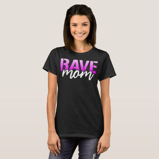 Rave Ma Womens EDM Dance Music Festival Raver T-shirt (Voorkant volledig)