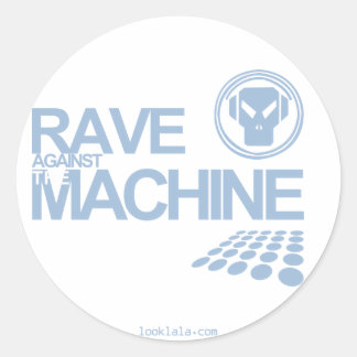 rave-machine ronde sticker