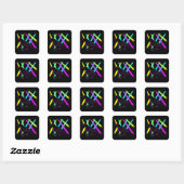 Rave-n Vierkante Sticker (Vel)