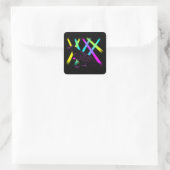 Rave-n Vierkante Sticker (Tas)