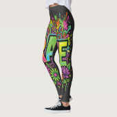 RAVE Neon Bloemen Leggings (Links)