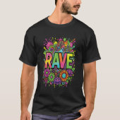 RAVE Neon Bloemen T-shirt (Voorkant)