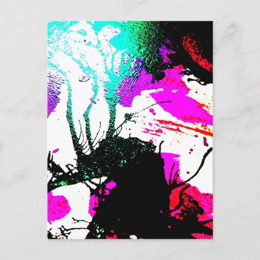 Rave neon party abstract briefkaart (Voorkant)
