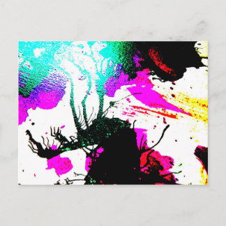 Rave neon party abstract briefkaart