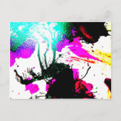 Rave neon party abstract briefkaart (Voorkant)