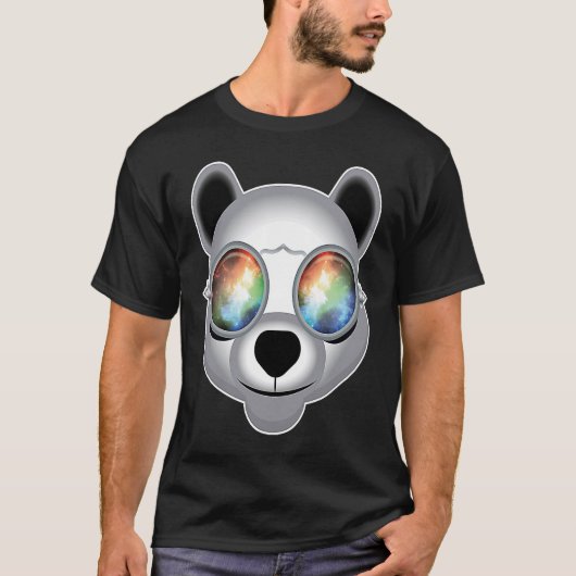 Rave Panda Techno Trippy T-shirt (Voorkant)