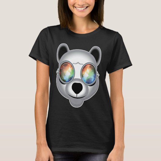 Rave Panda Techno Trippy T-shirt (Voorkant)