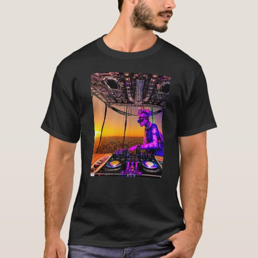 Rave Party Psychedelic EDM Trance Club DJ 6 T-shirt (Voorkant)