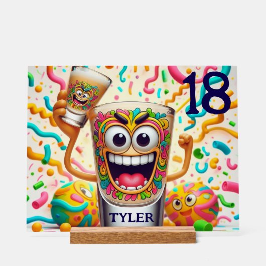 Rave Party Shotglas afbeelding – levendig Plezieri Acryl Bord (Voorkant)