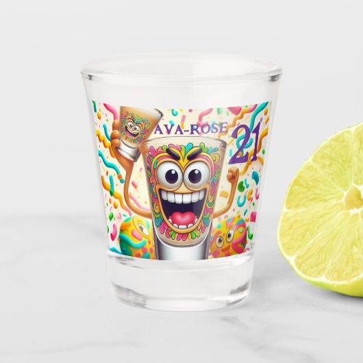 Rave Party Shotglas – levendig Plezier Shot Glas (Voorkant)