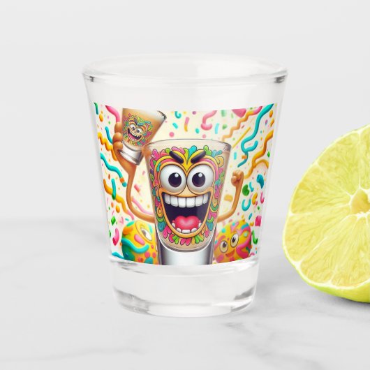 Rave Party Shotglas – levendig Plezier Shot Glas (Voorkant)